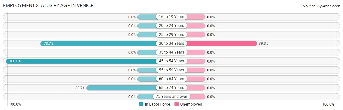 Employment Status by Age in Venice