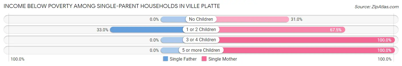 Income Below Poverty Among Single-Parent Households in Ville Platte