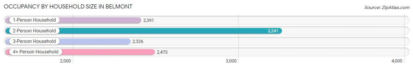 Occupancy by Household Size in Belmont