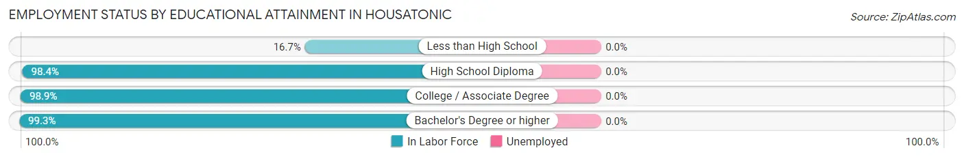 Employment Status by Educational Attainment in Housatonic
