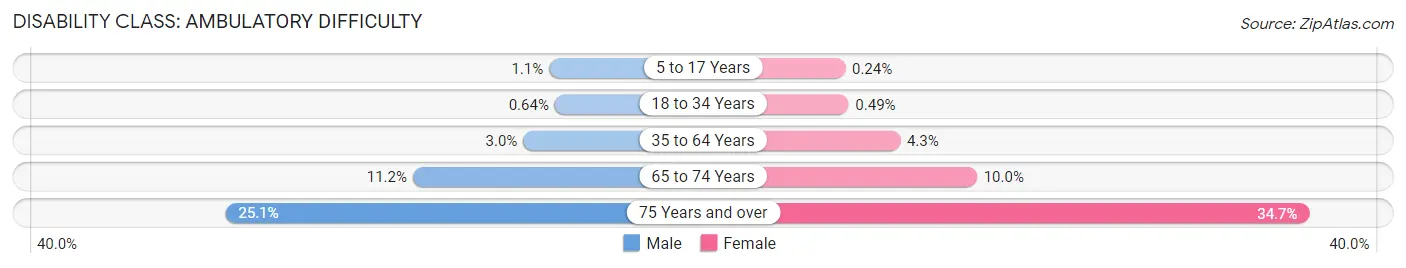 Disability in Quincy: <span>Ambulatory Difficulty</span>