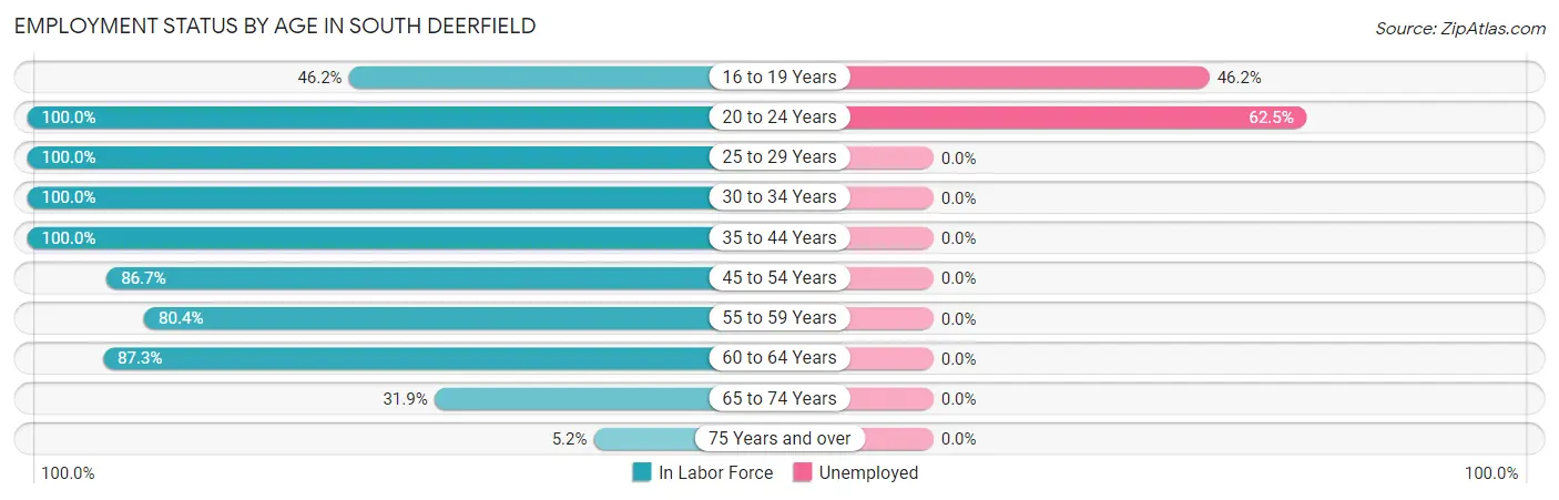 Employment Status by Age in South Deerfield