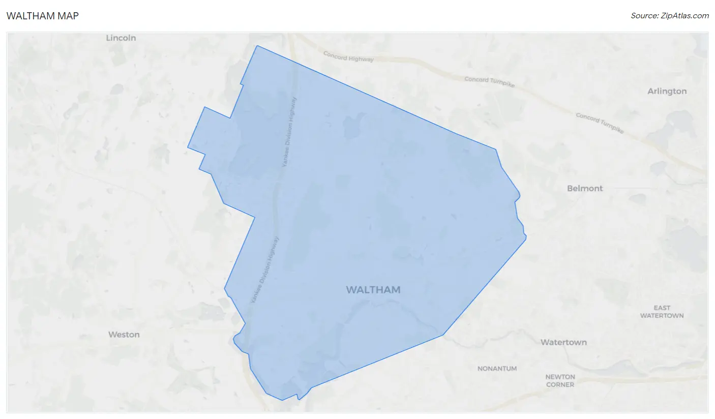Waltham Map