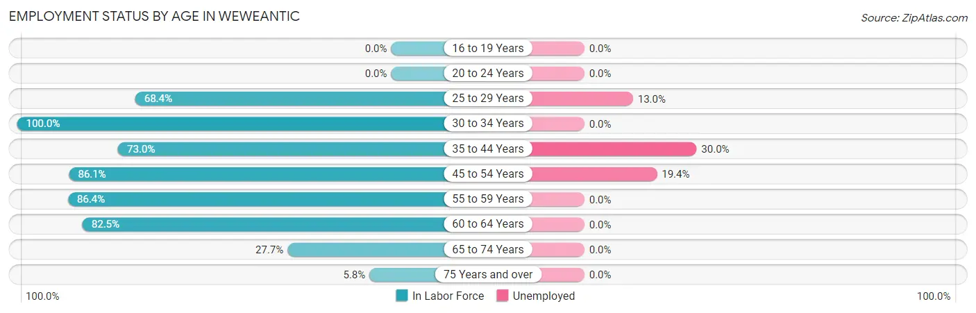 Employment Status by Age in Weweantic