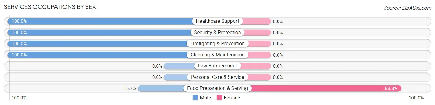 Services Occupations by Sex in Betterton