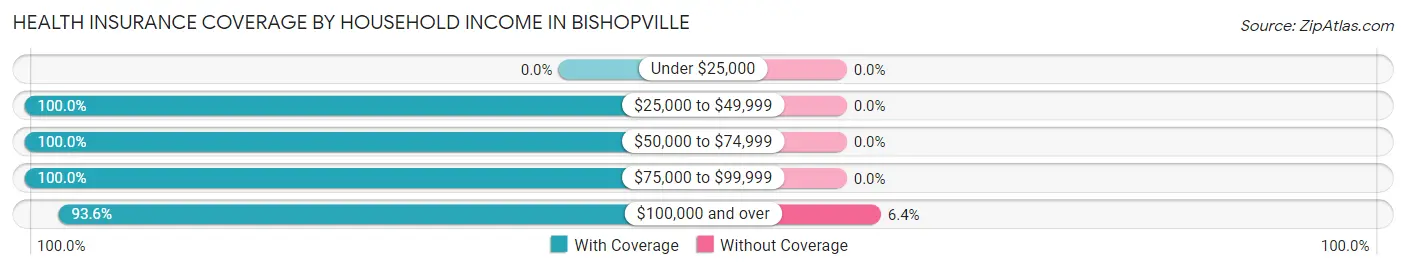 Health Insurance Coverage by Household Income in Bishopville