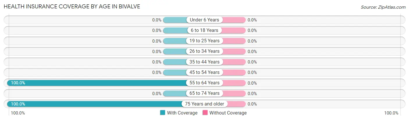Health Insurance Coverage by Age in Bivalve