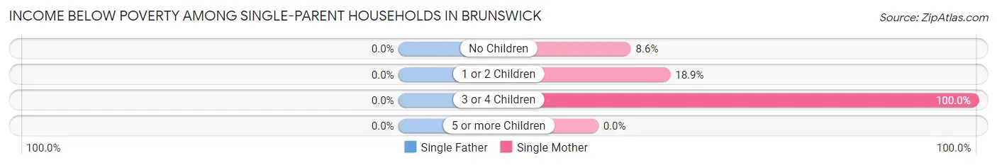 Income Below Poverty Among Single-Parent Households in Brunswick