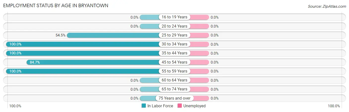 Employment Status by Age in Bryantown