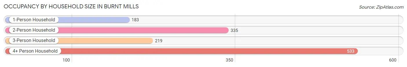 Occupancy by Household Size in Burnt Mills