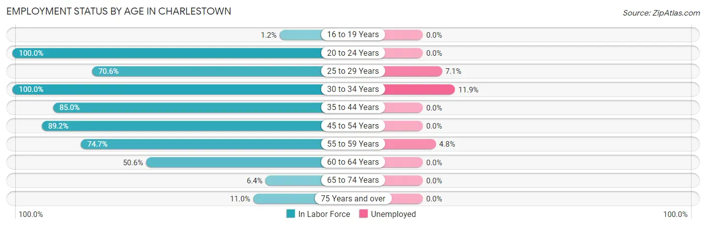 Employment Status by Age in Charlestown