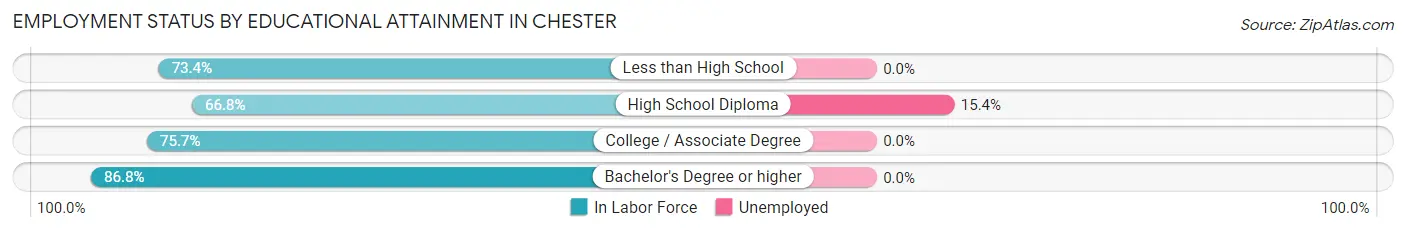 Employment Status by Educational Attainment in Chester