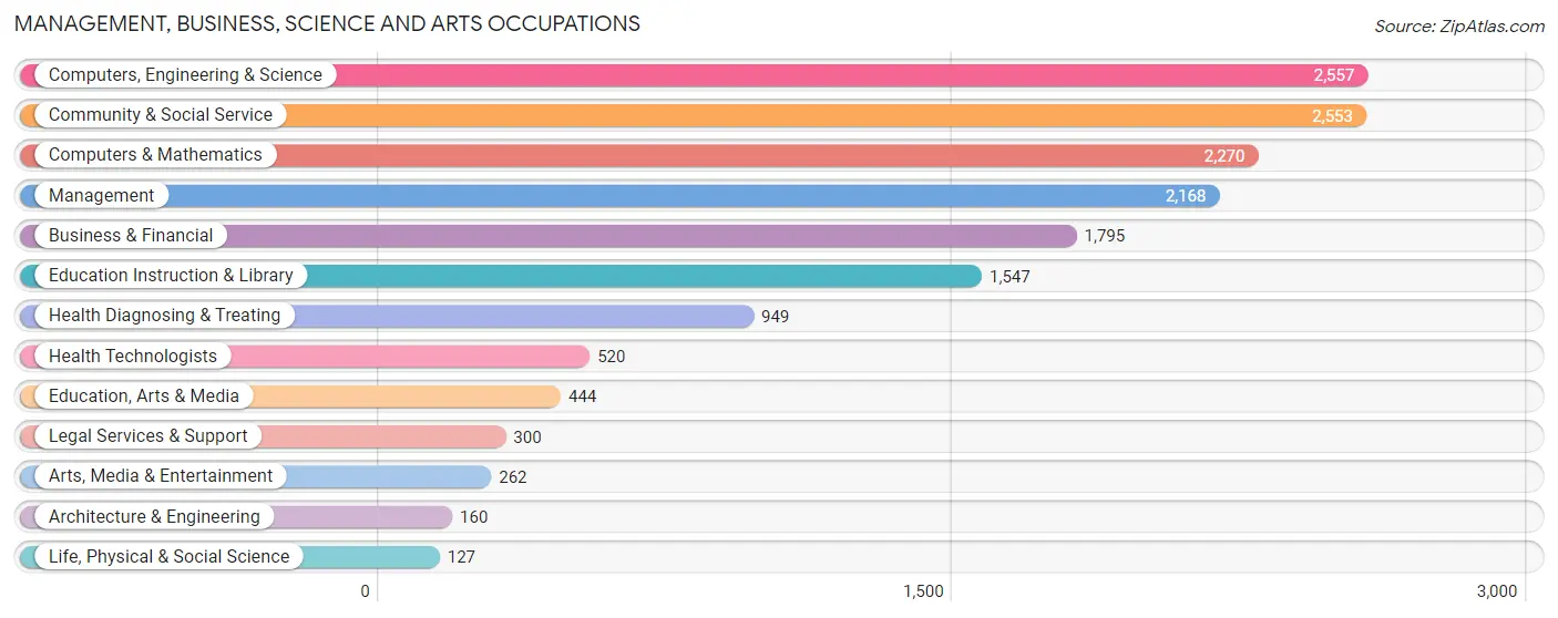 Management, Business, Science and Arts Occupations in Clinton