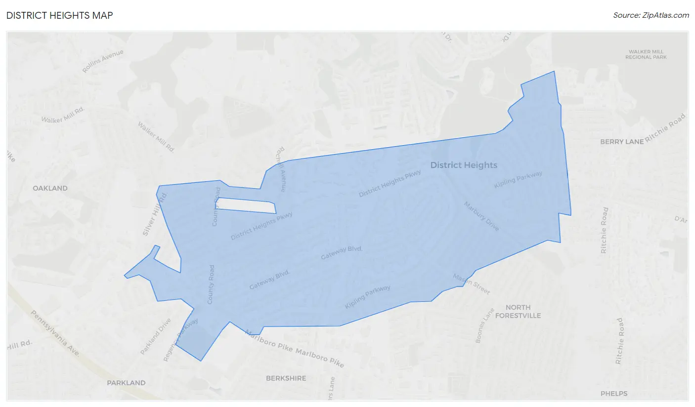 District Heights Map