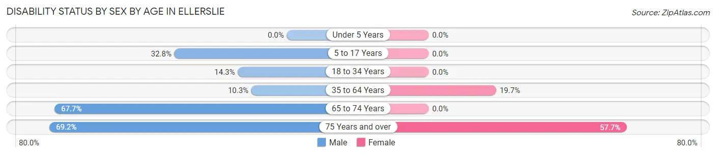 Disability Status by Sex by Age in Ellerslie