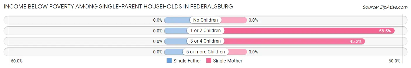 Income Below Poverty Among Single-Parent Households in Federalsburg