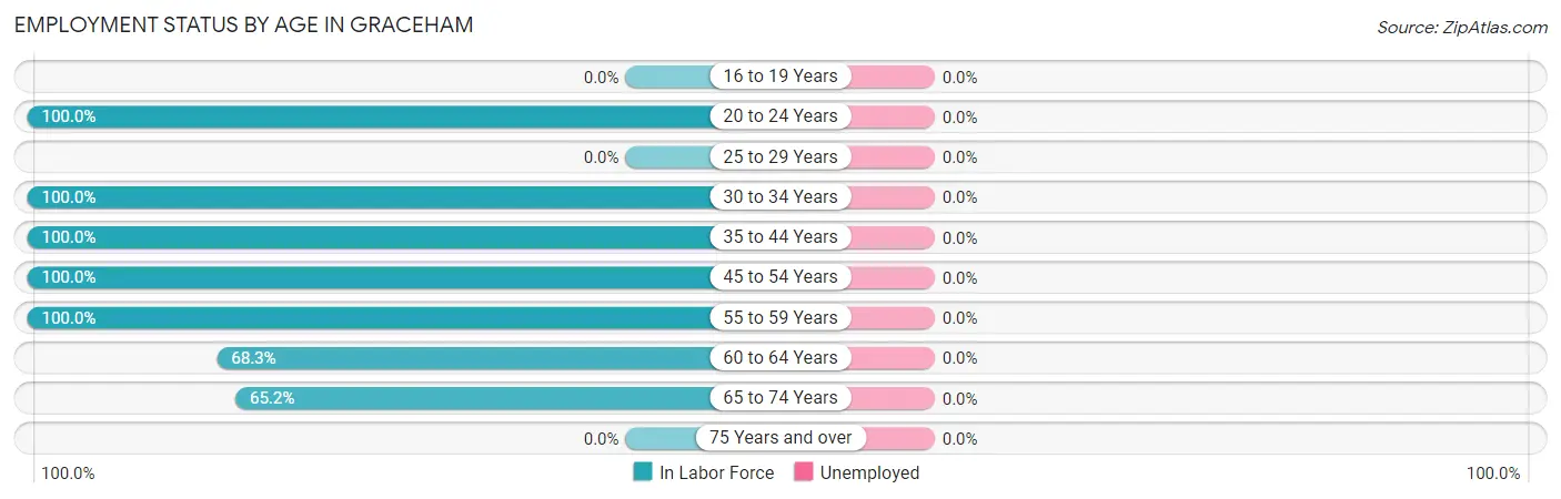 Employment Status by Age in Graceham