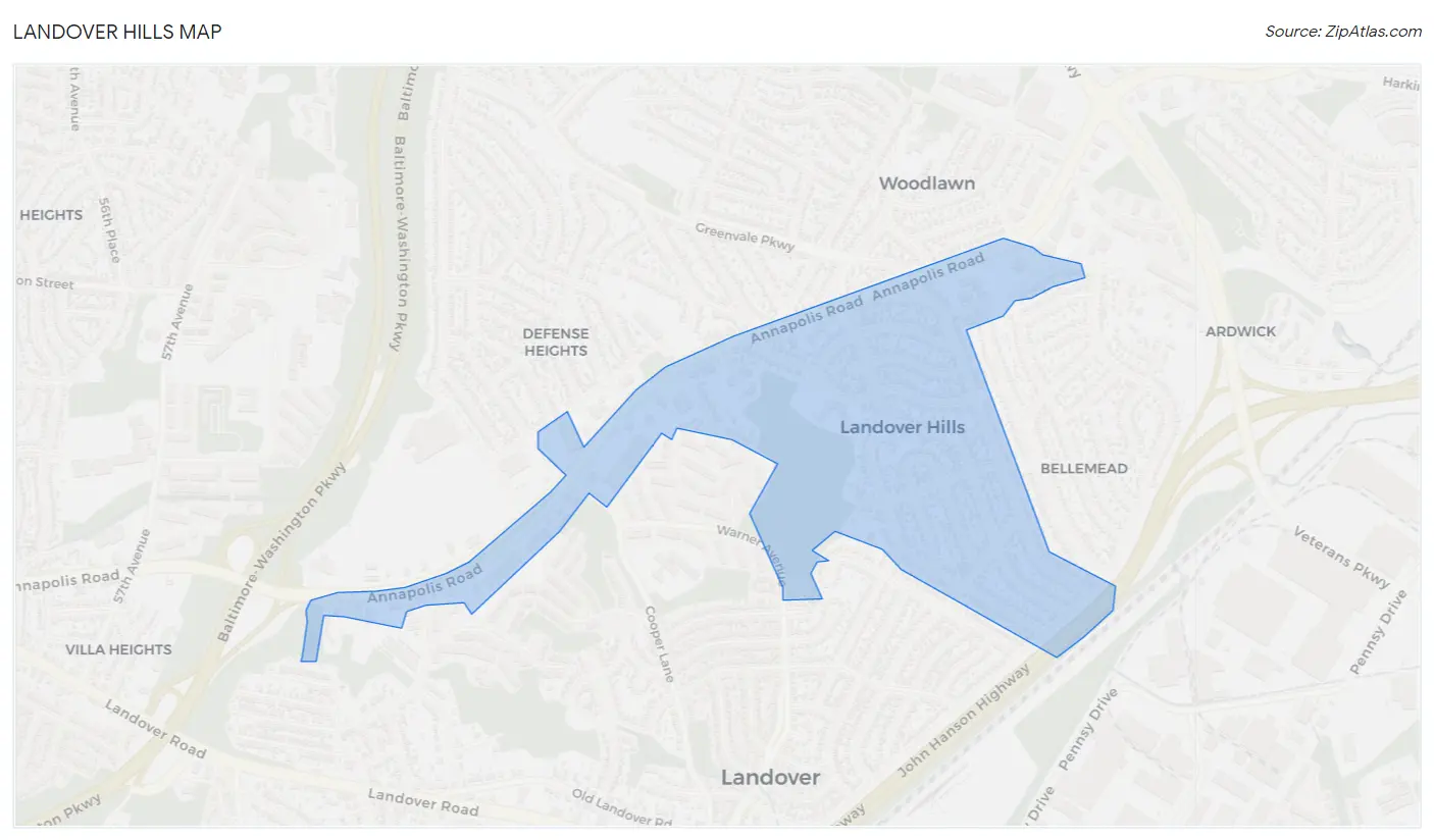 Landover Hills Map