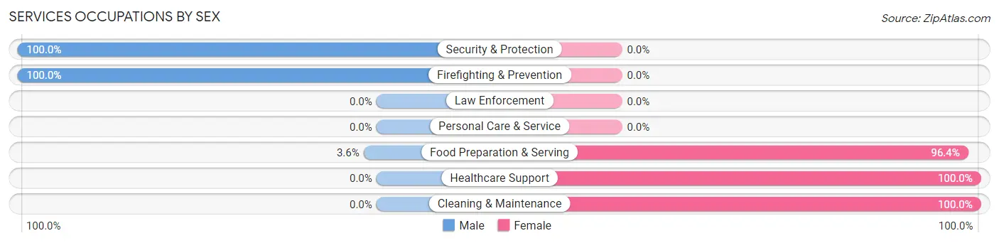 Services Occupations by Sex in Libertytown