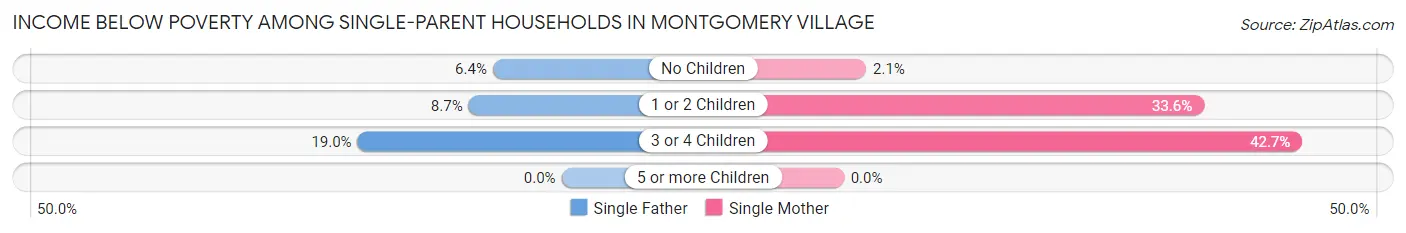 Income Below Poverty Among Single-Parent Households in Montgomery Village