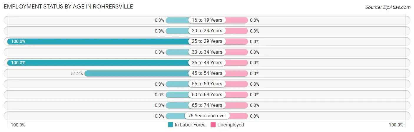 Employment Status by Age in Rohrersville