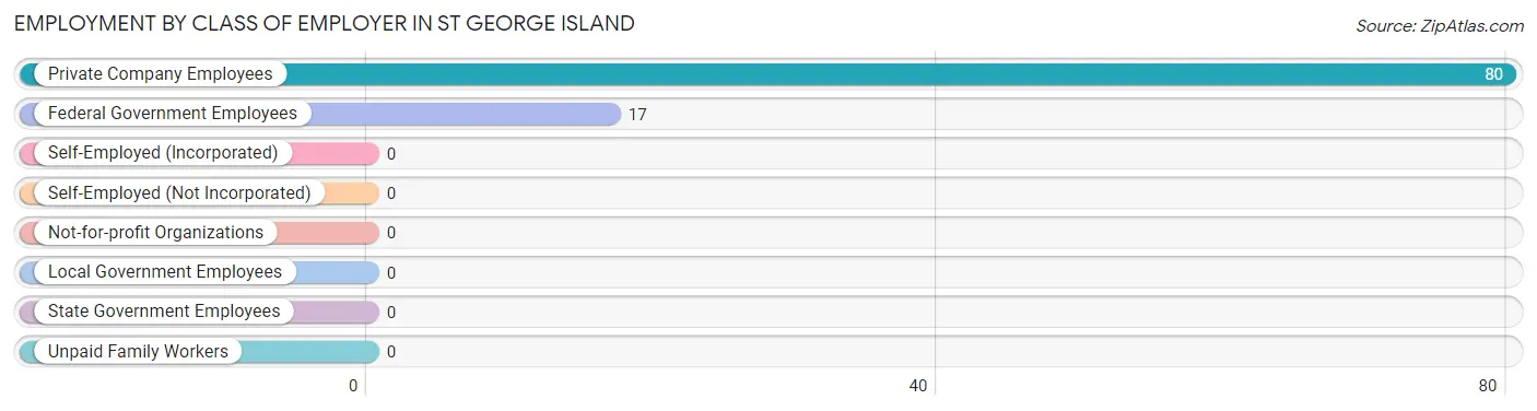 Employment by Class of Employer in St George Island