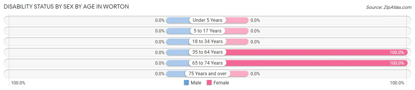 Disability Status by Sex by Age in Worton