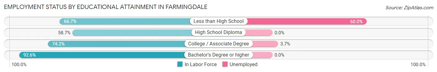 Employment Status by Educational Attainment in Farmingdale