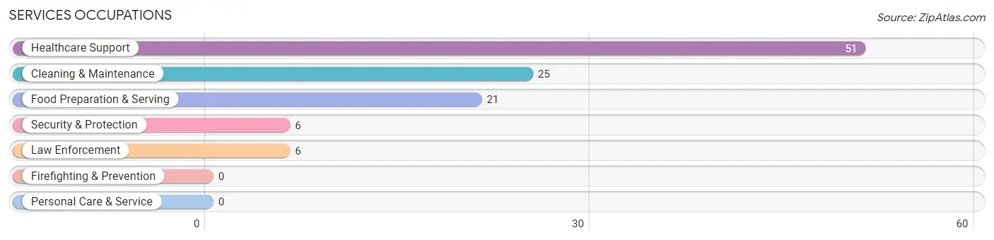 Services Occupations in Howland