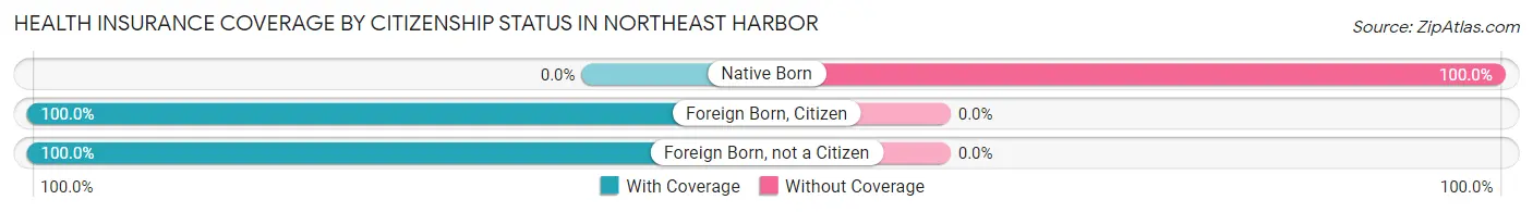 Health Insurance Coverage by Citizenship Status in Northeast Harbor