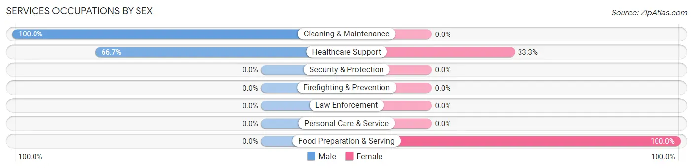 Services Occupations by Sex in Oxford