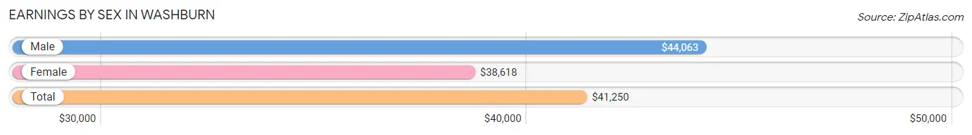 Earnings by Sex in Washburn