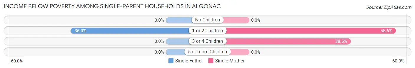 Income Below Poverty Among Single-Parent Households in Algonac
