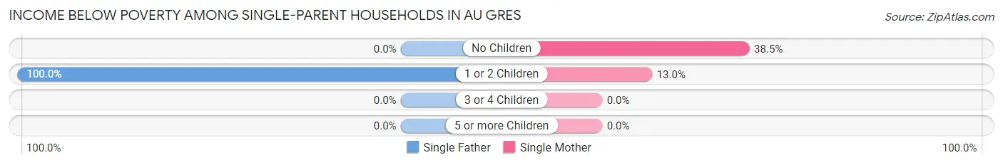 Income Below Poverty Among Single-Parent Households in Au Gres