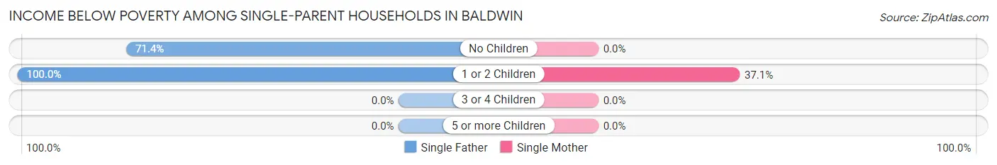 Income Below Poverty Among Single-Parent Households in Baldwin