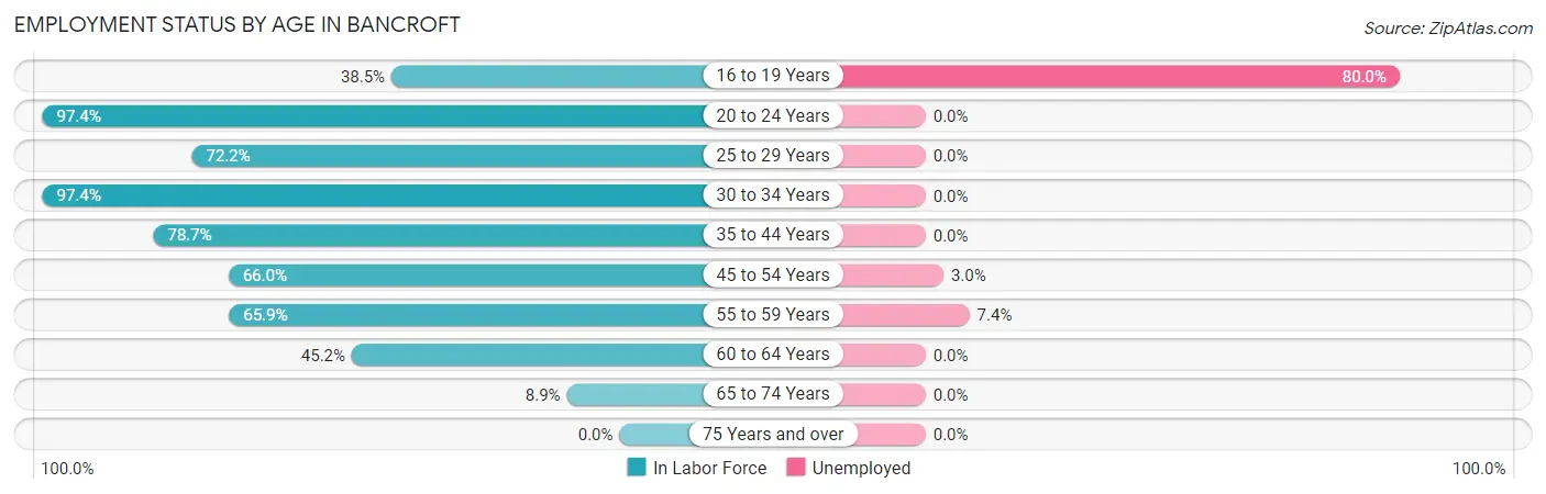 Employment Status by Age in Bancroft