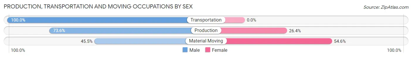 Production, Transportation and Moving Occupations by Sex in Baroda