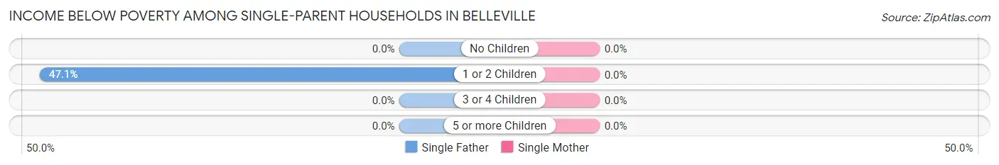 Income Below Poverty Among Single-Parent Households in Belleville