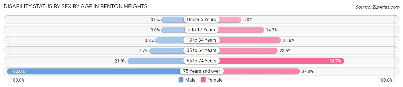 Disability Status by Sex by Age in Benton Heights