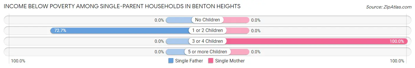 Income Below Poverty Among Single-Parent Households in Benton Heights