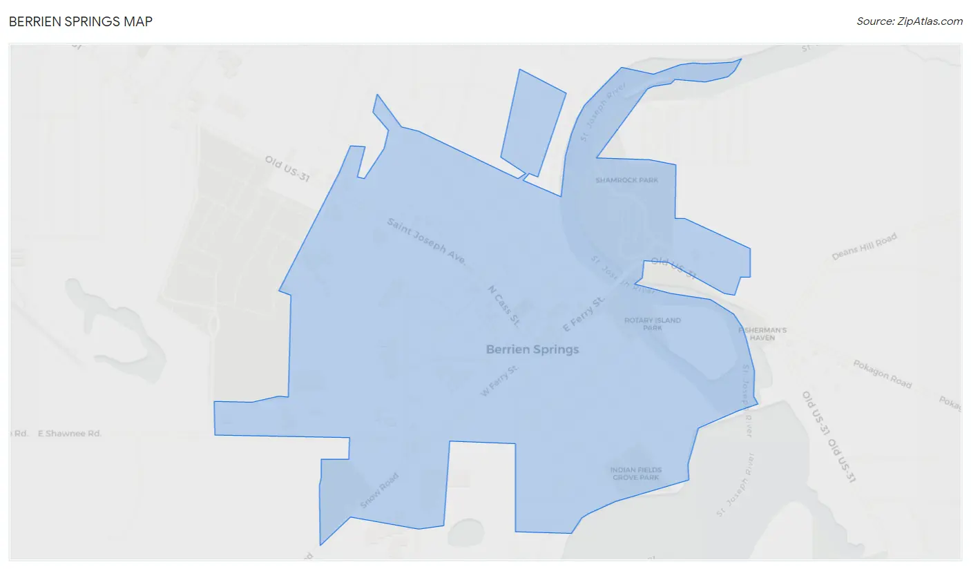 Berrien Springs Map