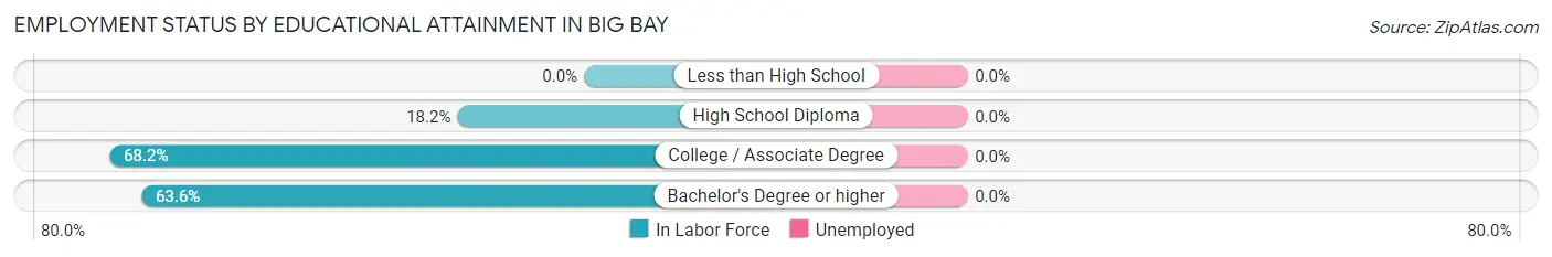 Employment Status by Educational Attainment in Big Bay