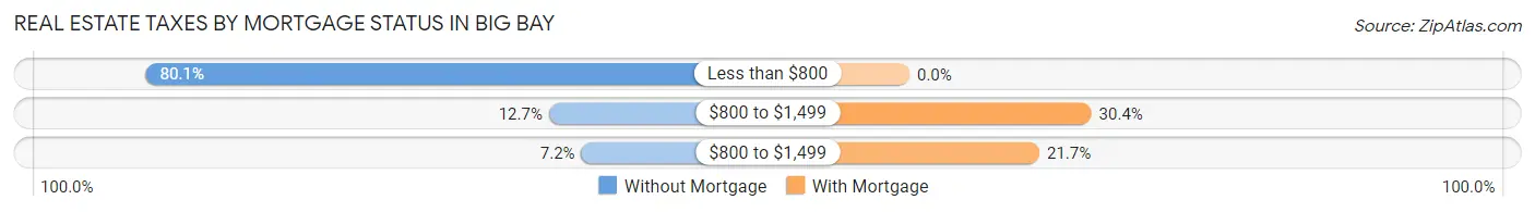Real Estate Taxes by Mortgage Status in Big Bay
