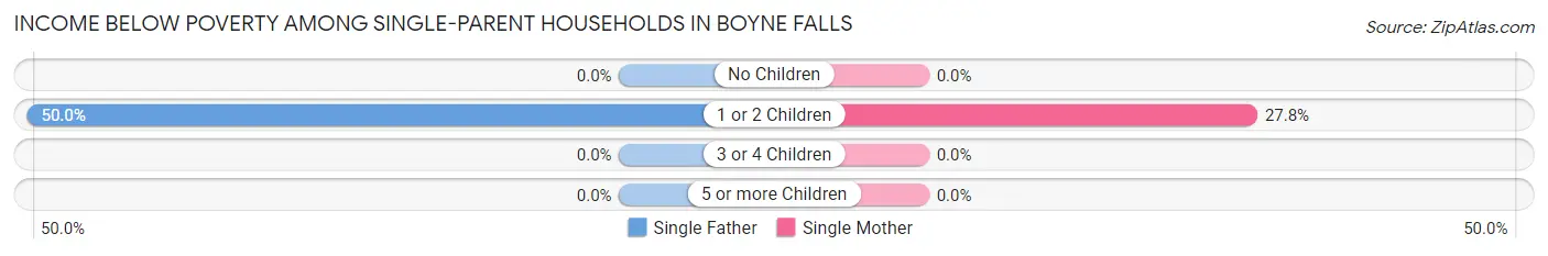 Income Below Poverty Among Single-Parent Households in Boyne Falls