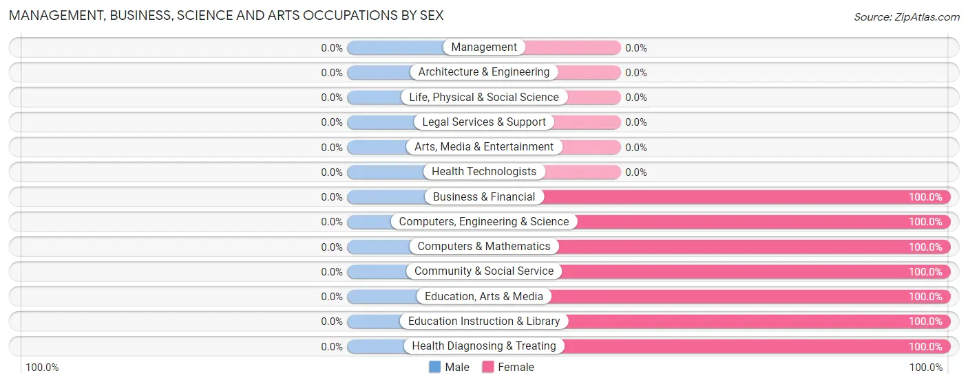 Management, Business, Science and Arts Occupations by Sex in Brethren