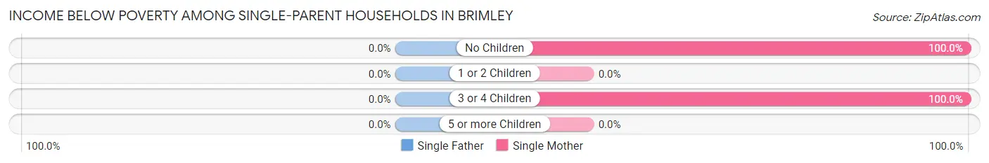 Income Below Poverty Among Single-Parent Households in Brimley