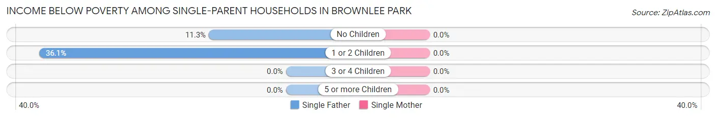 Income Below Poverty Among Single-Parent Households in Brownlee Park