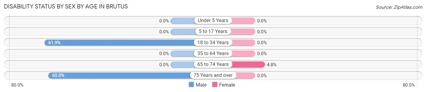 Disability Status by Sex by Age in Brutus