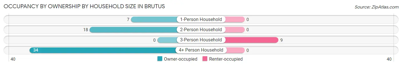 Occupancy by Ownership by Household Size in Brutus