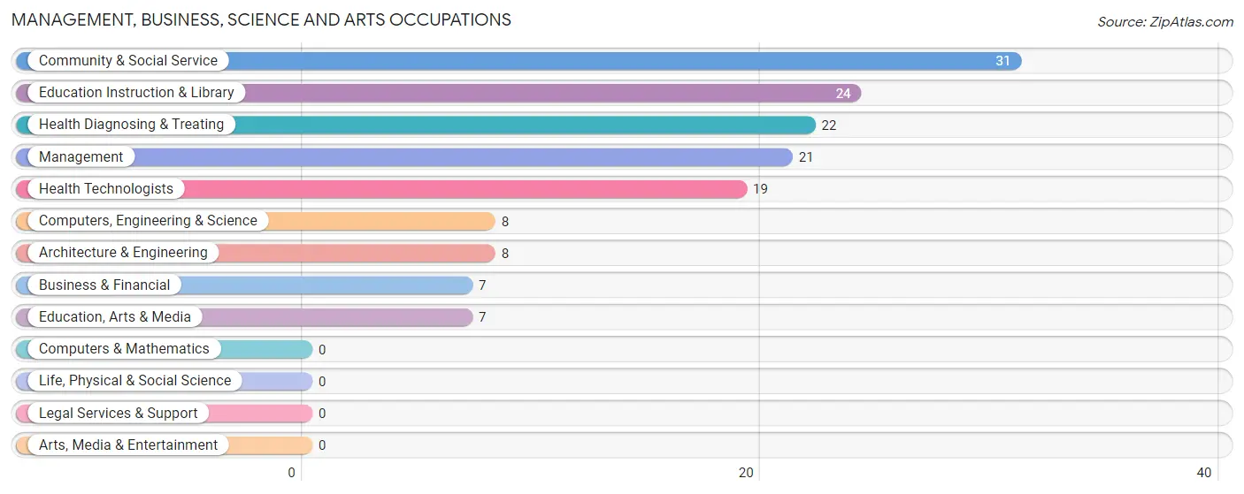 Management, Business, Science and Arts Occupations in Byron